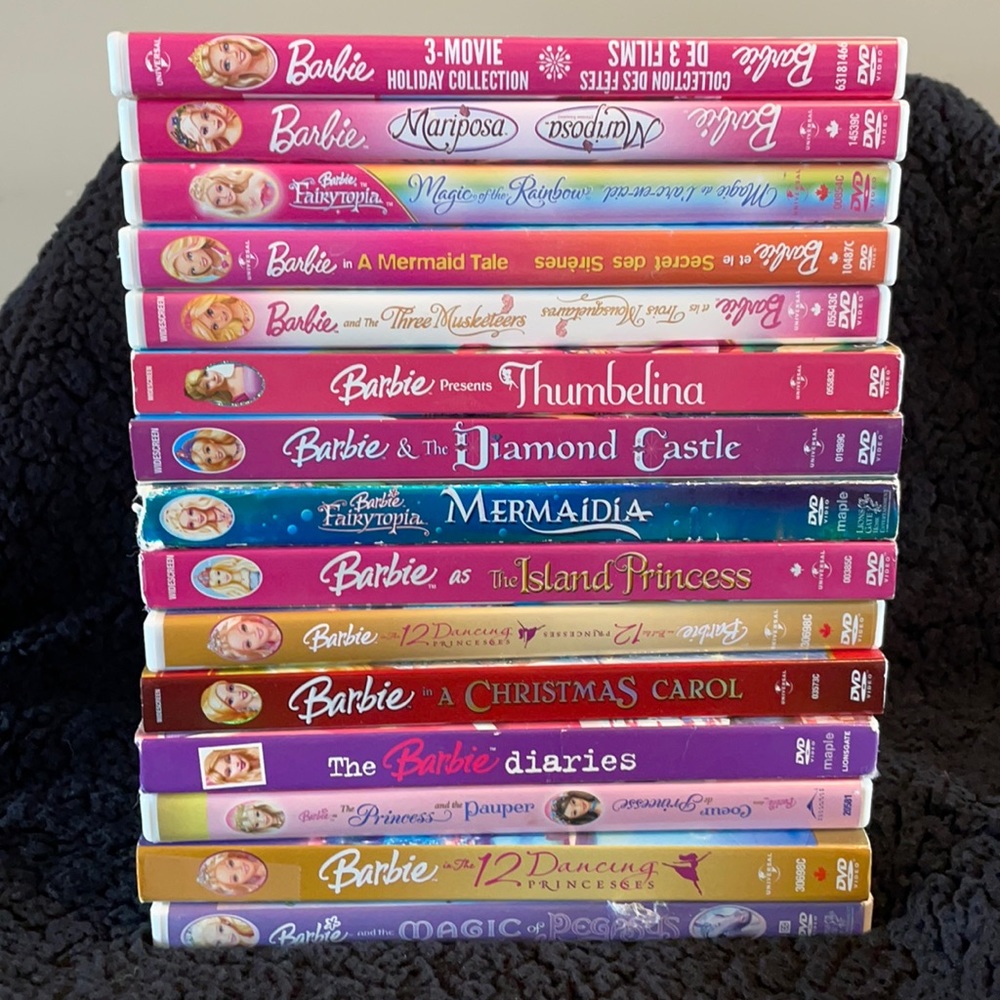 15 Barbie DVDs